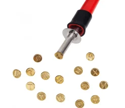 32 Pointes tampons pyrograveur lettres A à Z et ponctuation