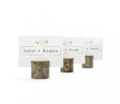 50 porte cartes rondins en bois - Ø 30 mm