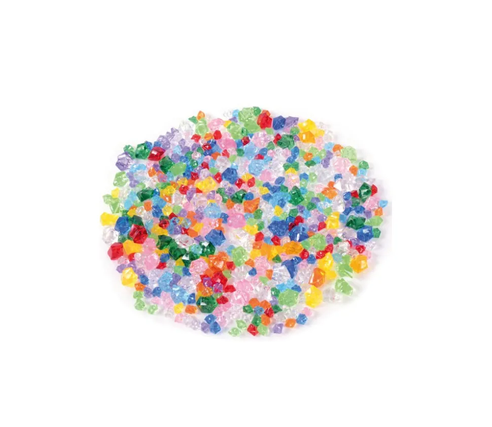 500 pépites colorées imitation pierres précieuses gemmes