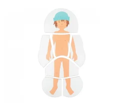 4 puzzles à étage - anatomie garçon de 28 pièces