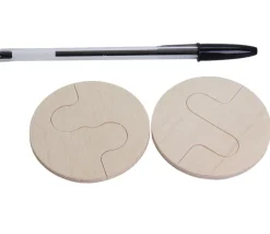 24 Puzzles bois de 2 demi-formes à assembler