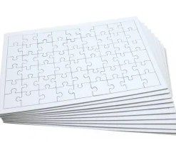 10 Puzzles carton blanc 54 pièces à personnaliser 24 x 16 cm