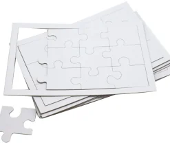 10 Puzzles carton blanc 12 pièces à personnaliser 22 x 14 cm