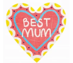 5 Puzzles cœur neutres bois 10 pièces à personnaliser 16 x 16 cm