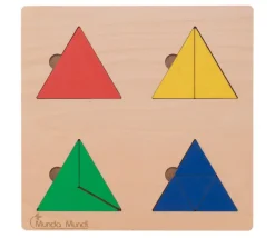 3 Puzzles fractions et portions en bois