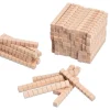 100 réglettes 10 x 1 x 1 cm - Barres Dizaines Base 10 bois naturel -