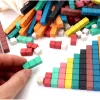 126 réglettes bois cuisenaire avec graduation 1 à 10 - bâtonnets comptage math
