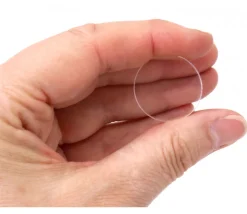 15 ronds transparents base de 25 x 2 mm en plexiglas