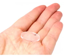 15 ronds transparents base de 25 x 2 mm en plexiglas