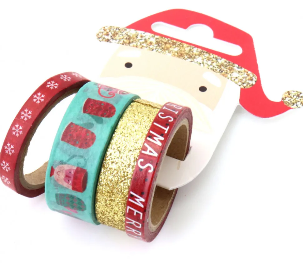 4 rubans adhésifs décor Noël - Masking tapes Noël