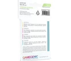 50 sleeves pour cartes 57 x 89 mm standard américain pochette sleeves