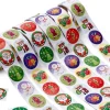 100 stickers décor Noël ronds de 3.8 cm