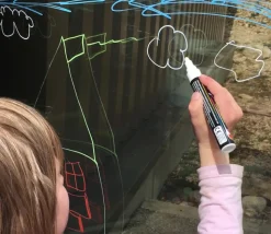 8 stylos à craie liquide couleurs vives pour tableau, ardoise, vitres