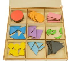 45 Symboles grammaire bois Montessori avec boîte