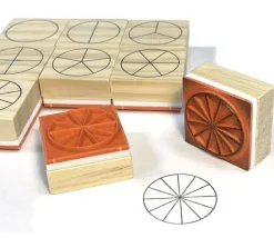 9 tampons fractions en rond