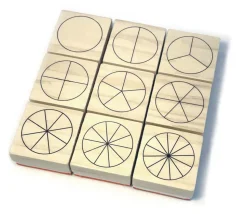 9 tampons fractions en rond