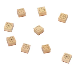 9 tampons fractions en rond