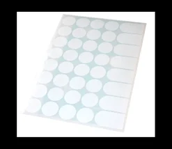 40 étiquettes 24 mm rondes autocollantes blanches pastille