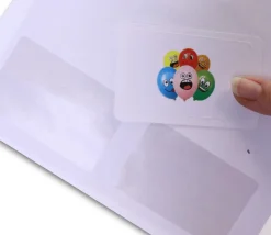 10 étiquettes autocollantes 80x50 mm rectangles coins arrondis pour cartes à jouer