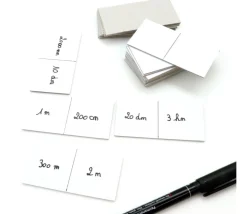 24 tuiles dominos 75 x 37 mm carton rigide blanc/gris vierge tuiles à personnaliser