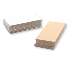 24 tuiles dominos 75 x 37 mm carton rigide blanc/gris vierge tuiles à personnaliser