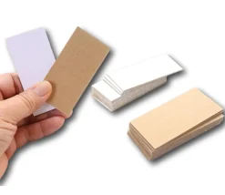 24 tuiles dominos 75 x 37 mm carton rigide blanc/gris vierge tuiles à personnaliser