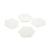 4 Tuiles hexagones jetons épais blancs 100 mm vierge à personnaliser