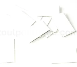 10 Tuiles jetons épais rectangles blancs 24x40 mm vierge à personnaliser