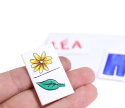 10 Tuiles jetons épais rectangles blancs 24x40 mm vierge à personnaliser