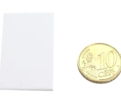 10 Tuiles jetons épais rectangles blancs 24x40 mm vierge à personnaliser