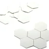 15 Tuiles épaisses hexagones blancs 50 mm vierge à personnaliser