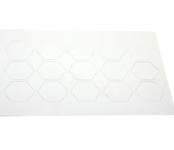 15 Tuiles épaisses hexagones blancs 50 mm vierge à personnaliser