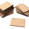 20 tuiles rectangles 6 x 4 cm en bois MDF brut