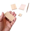 4 tuiles rectangles 6 x 4 cm en bois naturel
