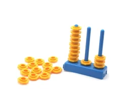 Abaque de tri - Socle 3 tiges + 27 jetons à enfiler