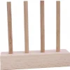 Abaque de tri bois - Socle 4 tiges taille identique sans jetons