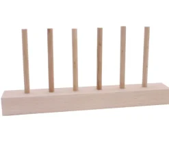 Abaque de tri bois - Socle 6 tiges + 60 jetons