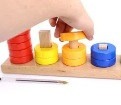 Abaque tout en bois : formes géométriques - 30 cm