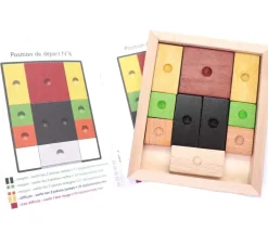 Ane rouge en bois - jeu casse tête