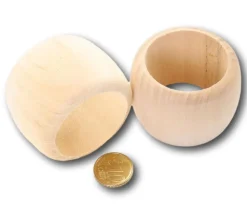 Anneau bois naturel brut 4 cm