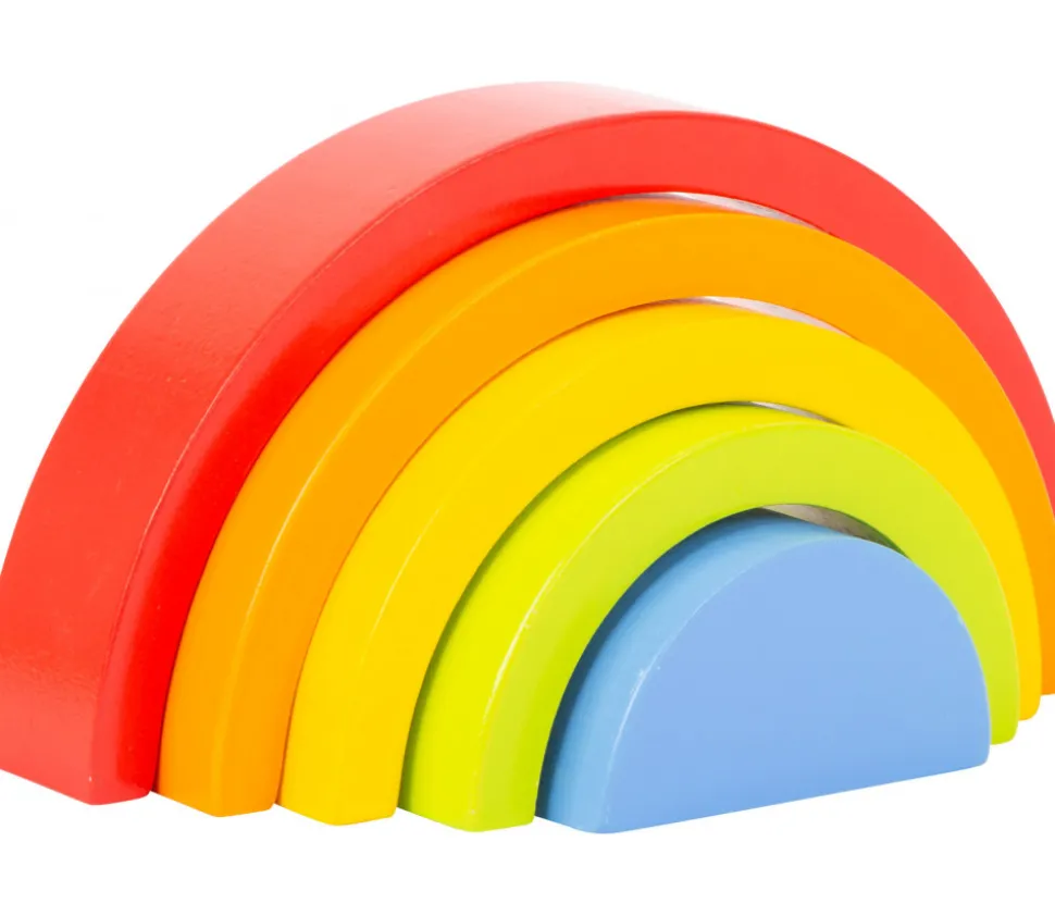 Arc-en-ciel multicolore en bois - 5 pièces