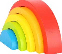 Arc-en-ciel multicolore en bois - 5 pièces