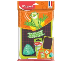 Ardoise noire recto neutre et verso grille