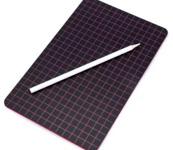 Ardoise noire recto neutre et verso grille 23 x 15 cm