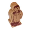 Assistant fermier en bois coloré 100 x 53 x 25 mm personnage jeu