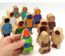 Assistant fermier en bois coloré 100 x 53 x 25 mm personnage jeu