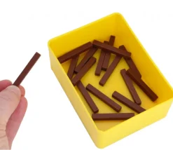 Bac rectangulaire 100x74x38 mm plastique jaune