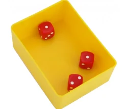 Bac rectangulaire 100x74x38 mm plastique jaune