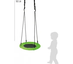 Balançoire nid d'oiseau ronde pour portique