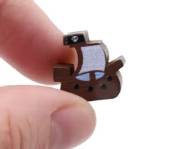 Bateau de pirate en bois - 16 x 14 x 10 mm